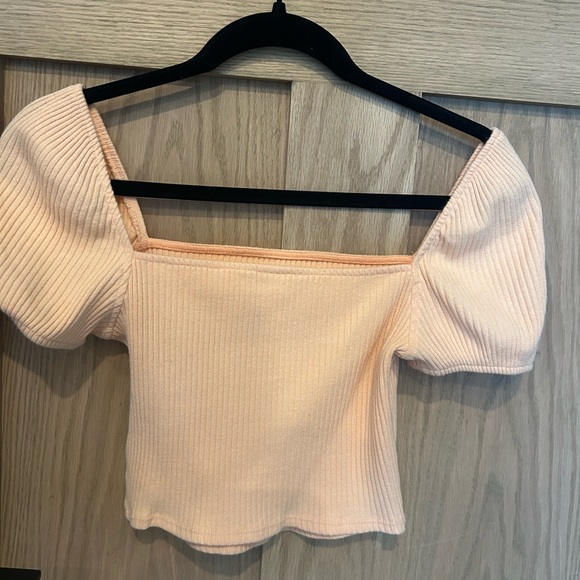 H&M Peach Ribbed Crop Top - Picture 2 of 3